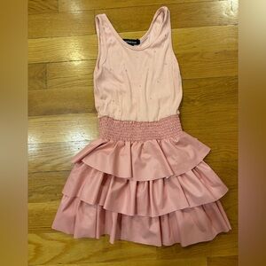 Flowers by Zoe (Global Love) Pink rhinestone, embellished ruffle Dress girls